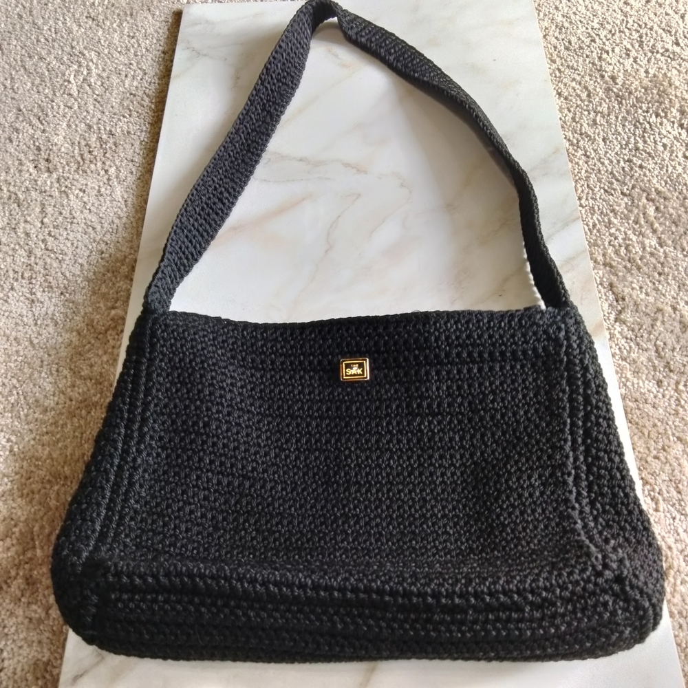 NWOT The Sak Black Crochet Shoulder Bag Like New Never Carried